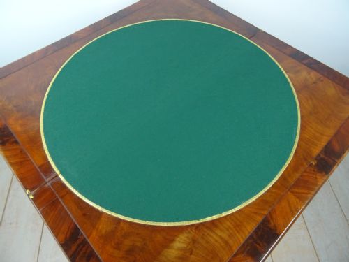 FIGURED MAHOGANY 19TH CENT FRENCH CARDGAMES TABLE - ADDITIONAL PHOTO 14