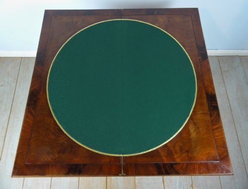 FIGURED MAHOGANY 19TH CENT FRENCH CARDGAMES TABLE - ADDITIONAL PHOTO 16