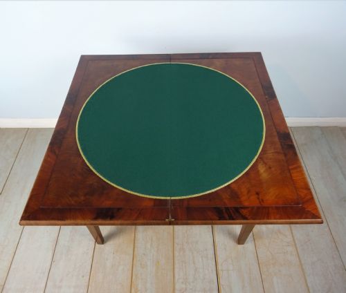 FIGURED MAHOGANY 19TH CENT FRENCH CARDGAMES TABLE - ADDITIONAL PHOTO 18