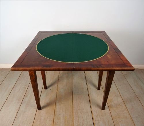 FIGURED MAHOGANY 19TH CENT FRENCH CARDGAMES TABLE - ADDITIONAL PHOTO 19