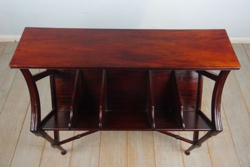 EDWARDIAN COUNTRY HOUSE MAHOGANY LIBRARY BOOK STAND - ADDITIONAL PHOTO 11