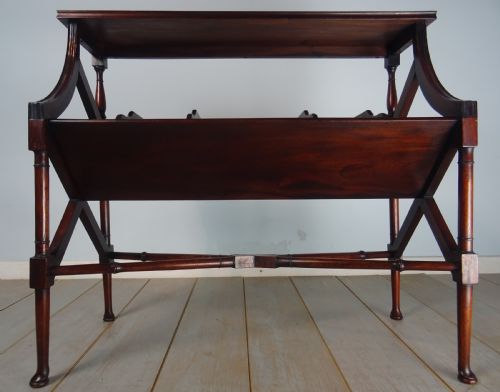 EDWARDIAN COUNTRY HOUSE MAHOGANY LIBRARY BOOK STAND - ADDITIONAL PHOTO 13