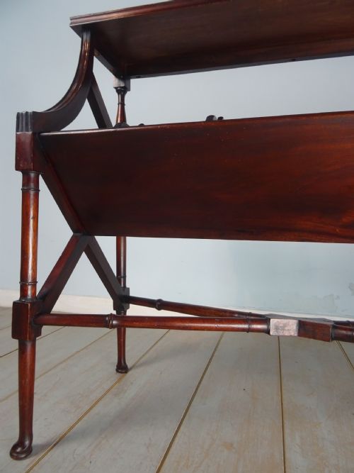 EDWARDIAN COUNTRY HOUSE MAHOGANY LIBRARY BOOK STAND - ADDITIONAL PHOTO 9
