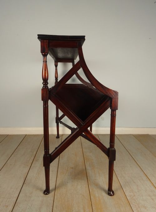 EDWARDIAN COUNTRY HOUSE MAHOGANY LIBRARY BOOK STAND - ADDITIONAL PHOTO 2