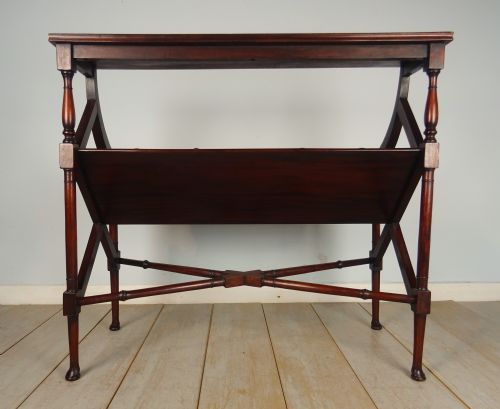 EDWARDIAN COUNTRY HOUSE MAHOGANY LIBRARY BOOK STAND - ADDITIONAL PHOTO 3