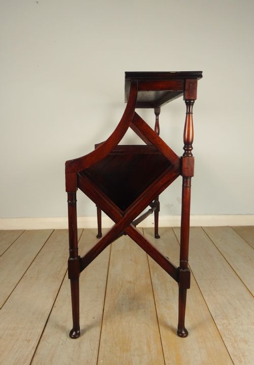 EDWARDIAN COUNTRY HOUSE MAHOGANY LIBRARY BOOK STAND - ADDITIONAL PHOTO 4