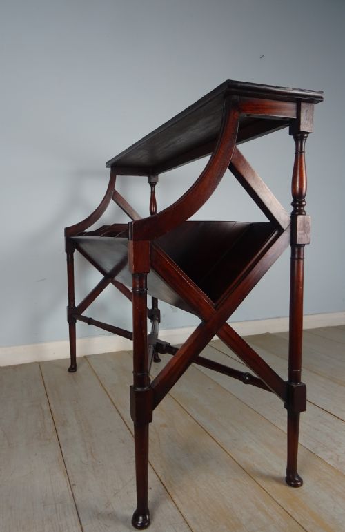 EDWARDIAN COUNTRY HOUSE MAHOGANY LIBRARY BOOK STAND - ADDITIONAL PHOTO 5