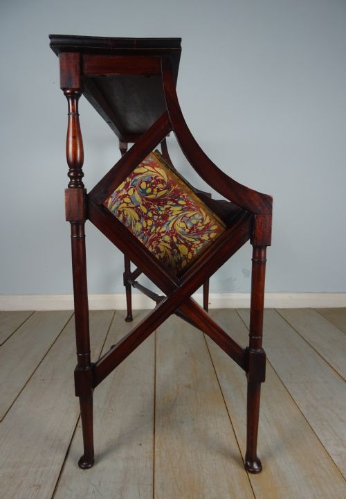 EDWARDIAN COUNTRY HOUSE MAHOGANY LIBRARY BOOK STAND - ADDITIONAL PHOTO 7