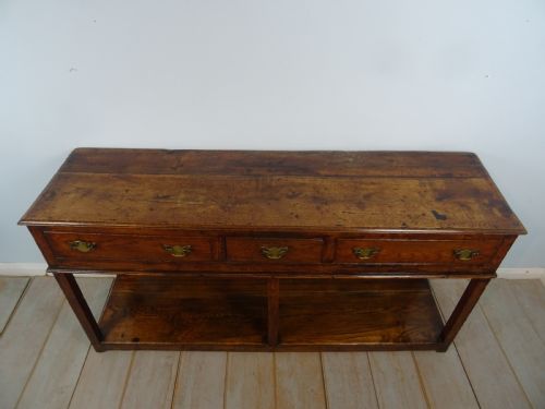 SMALL ANTIQUE GEORGIAN OAK DRESSER - ADDITIONAL PHOTO 7