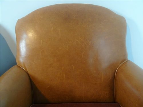 ANTIQUE LEATHER CLUB ARMCHAIR - ADDITIONAL PHOTO 8