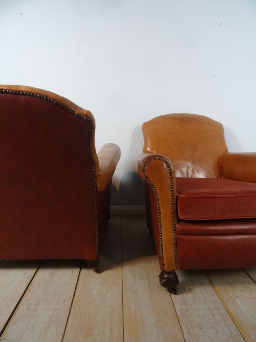 ANTIQUE LEATHER CLUB ARMCHAIR - ADDITIONAL PHOTO 6