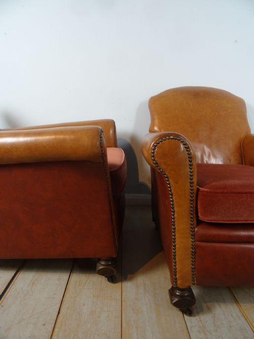ANTIQUE LEATHER CLUB ARMCHAIR - ADDITIONAL PHOTO 7