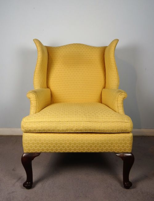 antique 19th c georgian style wing chair armchair - CATEGORY: ANTIQUE CHAIRS - DATED 19TH CENTURY