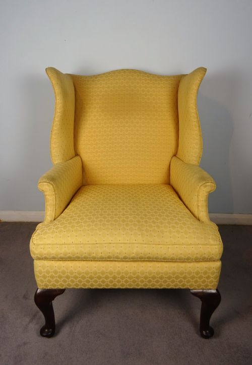 ANTIQUE 19TH C GEORGIAN STYLE WING CHAIR ARMCHAIR - ADDITIONAL PHOTO 1