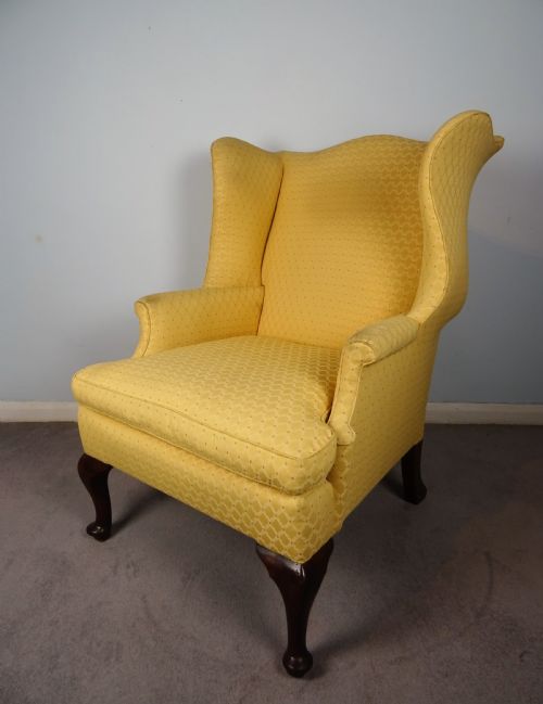ANTIQUE 19TH C GEORGIAN STYLE WING CHAIR ARMCHAIR - ADDITIONAL PHOTO 3