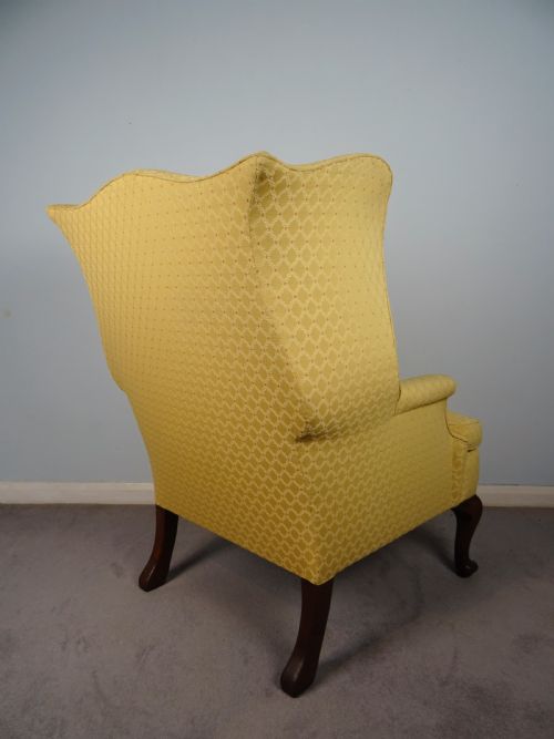 ANTIQUE 19TH C GEORGIAN STYLE WING CHAIR ARMCHAIR - ADDITIONAL PHOTO 4