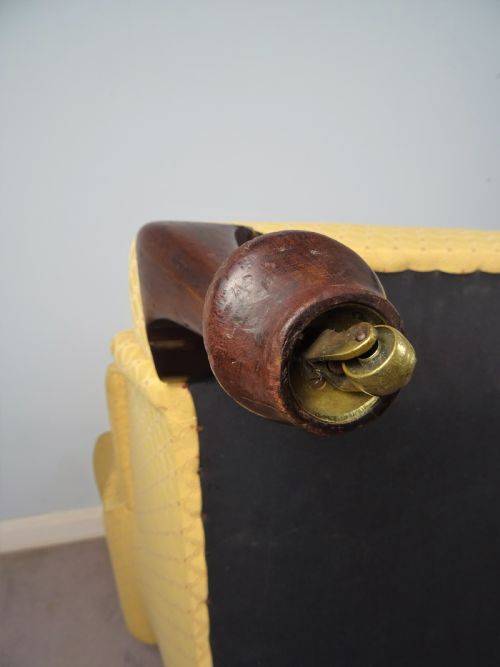 ANTIQUE 19TH C GEORGIAN STYLE WING CHAIR ARMCHAIR - ADDITIONAL PHOTO 7