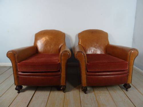 ANTIQUE LEATHER CLUB ARMCHAIR - ADDITIONAL PHOTO 12