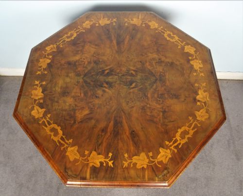 VICTORIAN OCTAGONAL OCCASIONAL SIDE TABLE - ADDITIONAL PHOTO 2