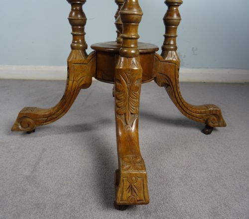 VICTORIAN OCTAGONAL OCCASIONAL SIDE TABLE - ADDITIONAL PHOTO 5