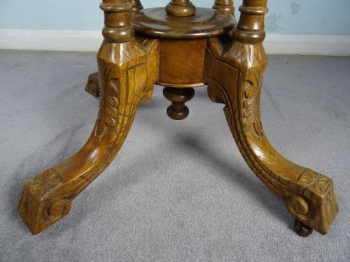 VICTORIAN OCTAGONAL OCCASIONAL SIDE TABLE - ADDITIONAL PHOTO 8