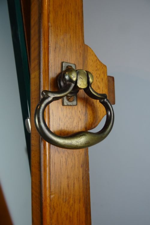 ANTIQUE WALNUT CHEVAL MIRROR - ADDITIONAL PHOTO 6