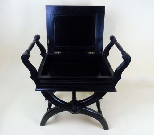 ANTIQUE VICTORIAN ADJUSTABLE PIANO MUSIC STOOL - ADDITIONAL PHOTO 7