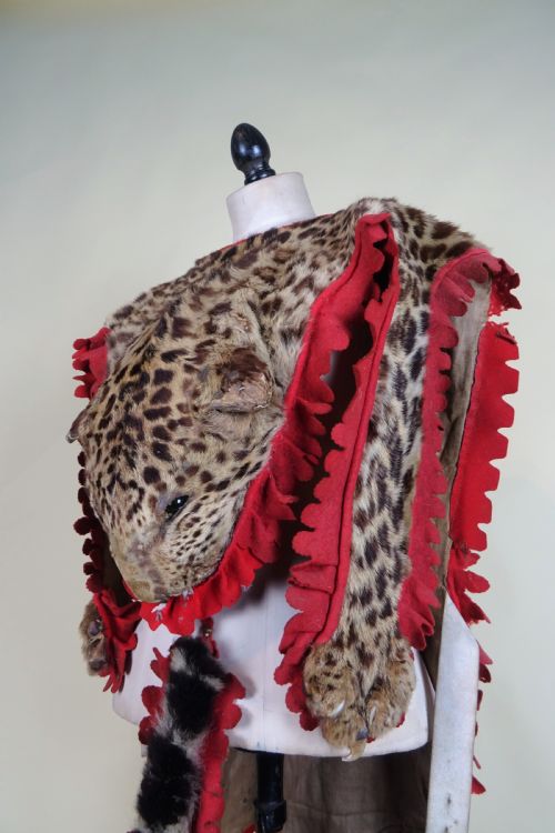 CAMPAIGN MILITARY DRUMMER'S LEOPARD SKIN TAXIDERMY APRON BOER WAR - ADDITIONAL PHOTO 1
