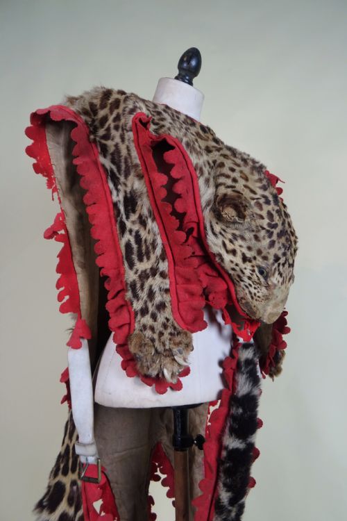 CAMPAIGN MILITARY DRUMMER'S LEOPARD SKIN TAXIDERMY APRON BOER WAR - ADDITIONAL PHOTO 2