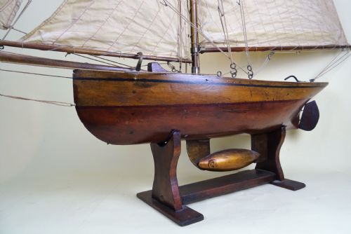 ANTIQUE EDWARDIAN POND YACHT - ADDITIONAL PHOTO 4