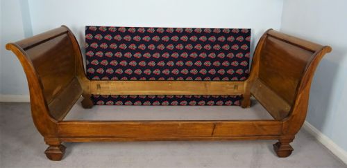 ANTIQUE ITALIAN SLEIGH BED LIT BATEAU - ADDITIONAL PHOTO 2