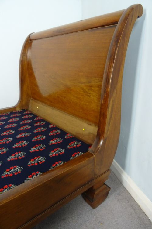 ANTIQUE ITALIAN SLEIGH BED LIT BATEAU - ADDITIONAL PHOTO 4