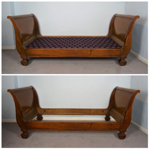 ANTIQUE ITALIAN SLEIGH BED LIT BATEAU - ADDITIONAL PHOTO 9