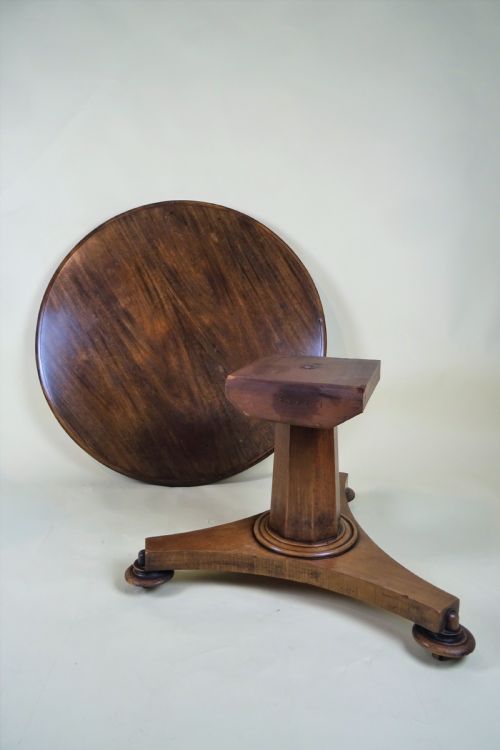 WILLIAM IV CIRCULAR MAHOGANY TILT TOP COFFEE TABLE - ADDITIONAL PHOTO 6