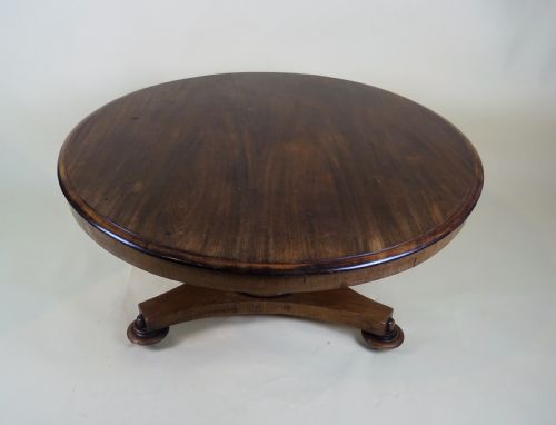 WILLIAM IV CIRCULAR MAHOGANY TILT TOP COFFEE TABLE - ADDITIONAL PHOTO 3