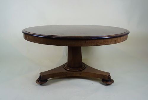 WILLIAM IV CIRCULAR MAHOGANY TILT TOP COFFEE TABLE - ADDITIONAL PHOTO 4