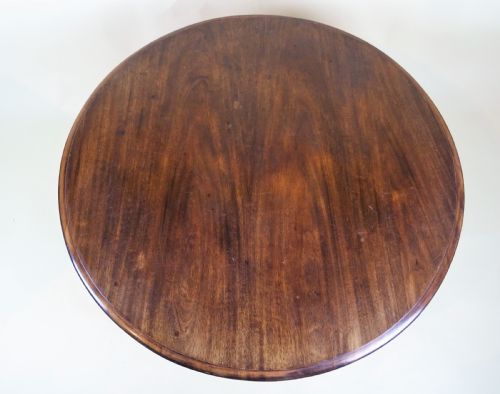 WILLIAM IV CIRCULAR MAHOGANY TILT TOP COFFEE TABLE - ADDITIONAL PHOTO 5