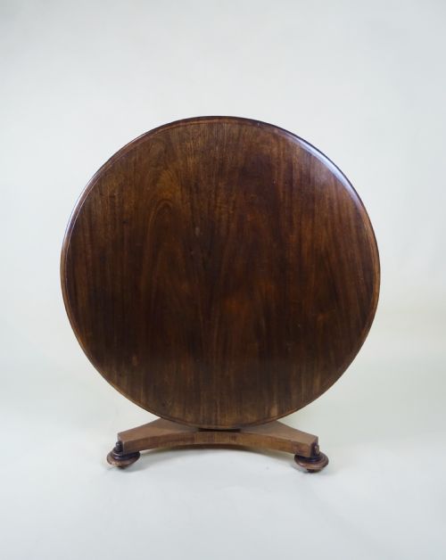 WILLIAM IV CIRCULAR MAHOGANY TILT TOP COFFEE TABLE - ADDITIONAL PHOTO 1