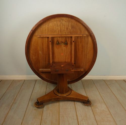 WILLIAM IV CIRCULAR MAHOGANY TILT TOP COFFEE TABLE - ADDITIONAL PHOTO 7
