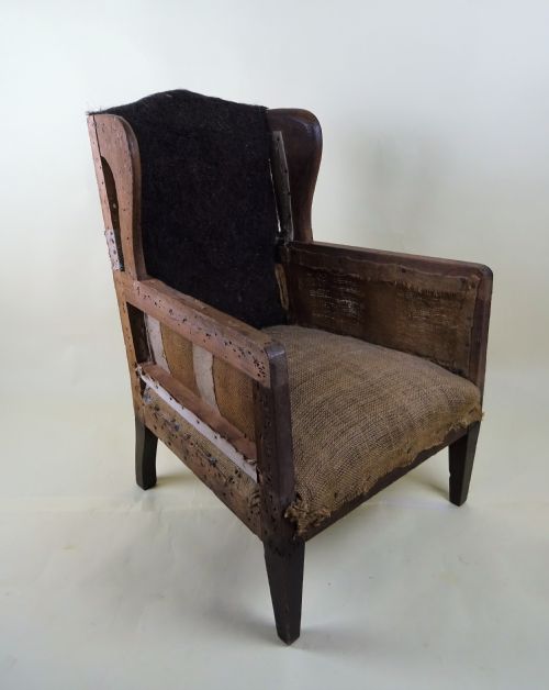 ANTIQUE CHILDS WING CHAIR - ADDITIONAL PHOTO 10