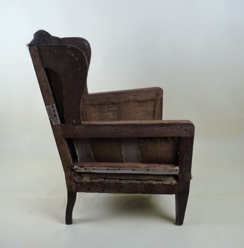 ANTIQUE CHILDS WING CHAIR - ADDITIONAL PHOTO 4