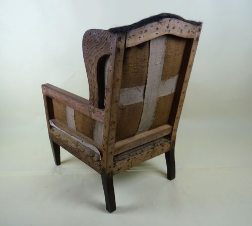 ANTIQUE CHILDS WING CHAIR - ADDITIONAL PHOTO 3