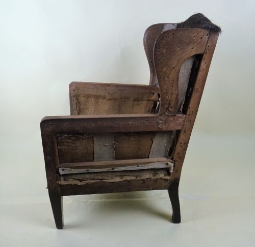 ANTIQUE CHILDS WING CHAIR - ADDITIONAL PHOTO 5