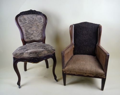 ANTIQUE CHILDS WING CHAIR - ADDITIONAL PHOTO 9