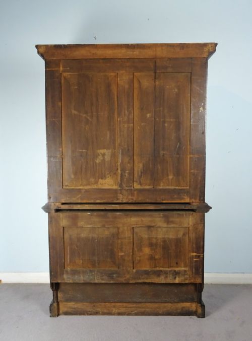 SMALL WILLIAM IV MAHOGANY BOOKCASE ON CHEST - ADDITIONAL PHOTO 4