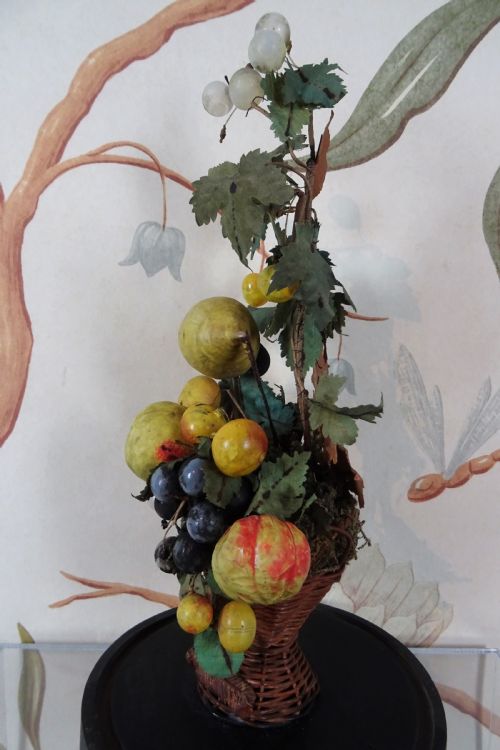 19TH CENTURY STILL LIFE OF FRUITS UNDER A GLASS DOME - ADDITIONAL PHOTO 4