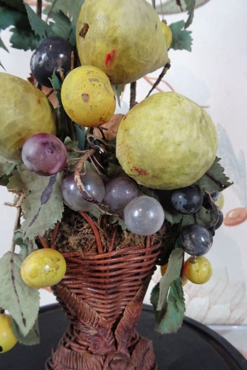 19TH CENTURY STILL LIFE OF FRUITS UNDER A GLASS DOME - ADDITIONAL PHOTO 5