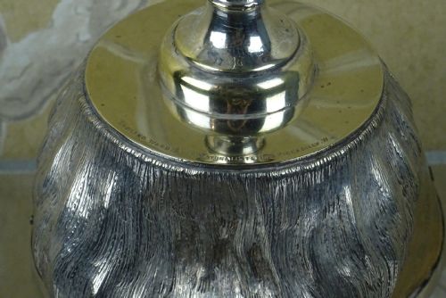 C19TH SILVER PLATED STUDENT LAMP BY ROLAND WARD - ADDITIONAL PHOTO 2
