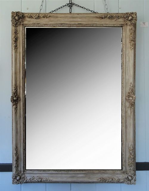 large 18th19th century painted wall mirror - CATEGORY: ANTIQUE MIRRORS - DATED 1800