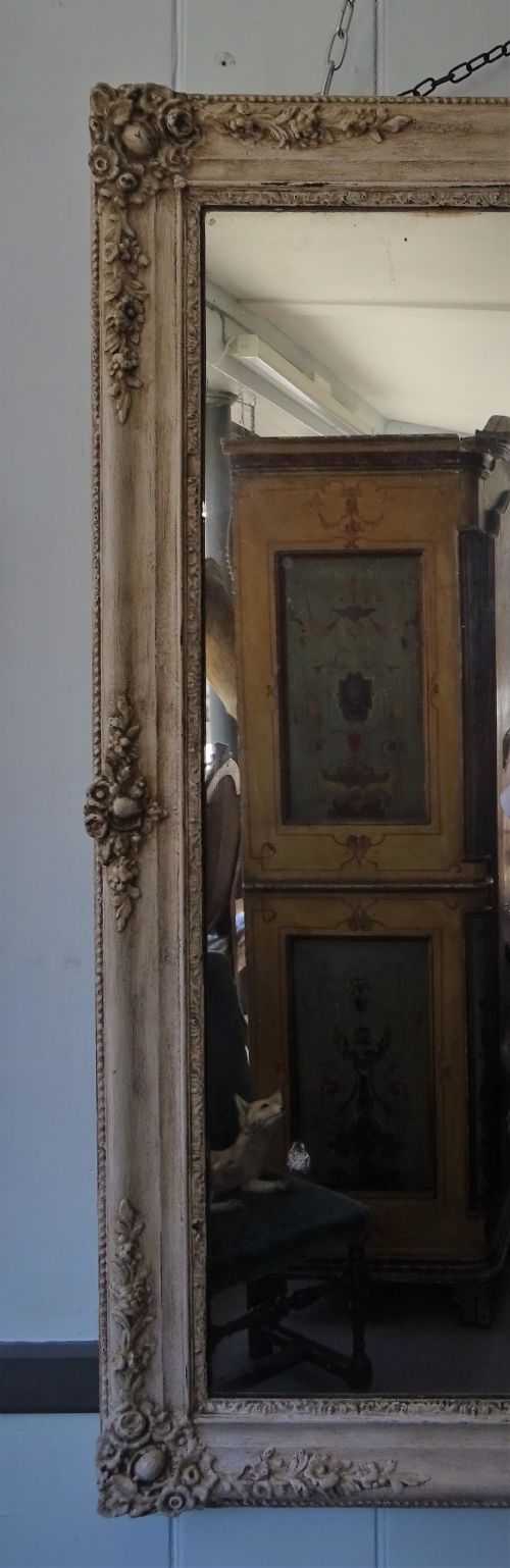 LARGE 18TH19TH CENTURY PAINTED WALL MIRROR - ADDITIONAL PHOTO 5